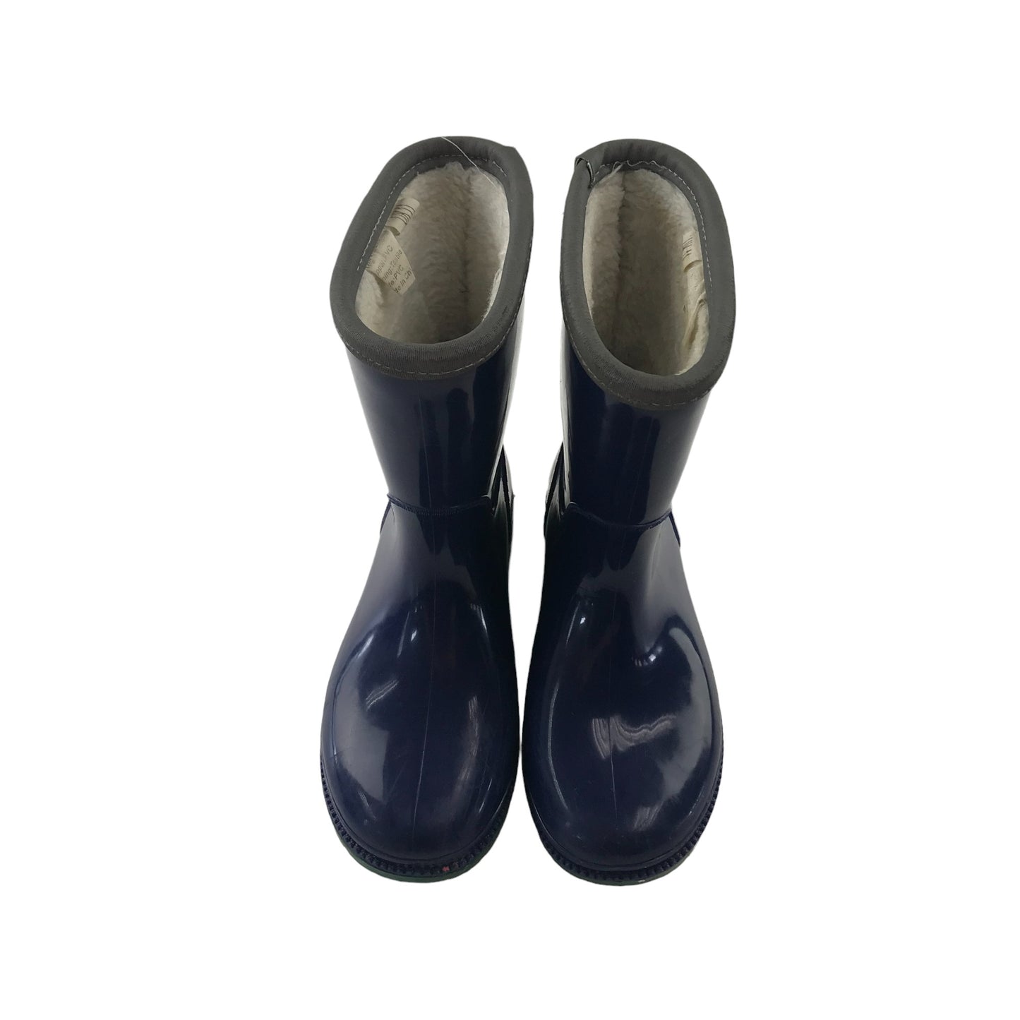 Toughees wellies shoe size UK 11 junior navy blue warm layered