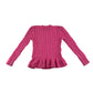 Ralph Lauren jumper 5-6 years pink cable knit peplum hem cotton