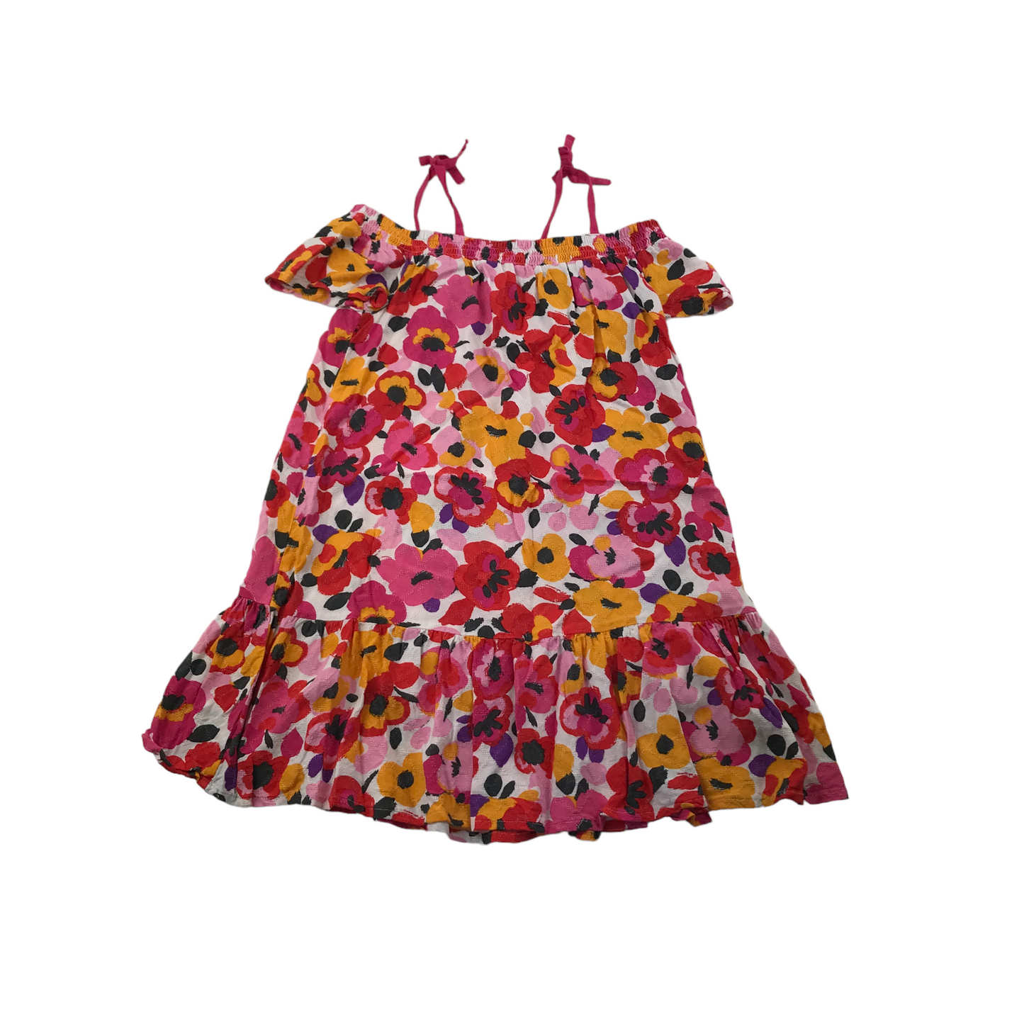 Matalan Red Floral Cotton Summer Dress Age 8