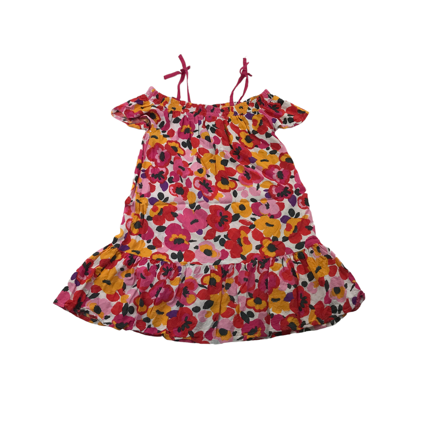 Matalan Red Floral Cotton Summer Dress Age 8