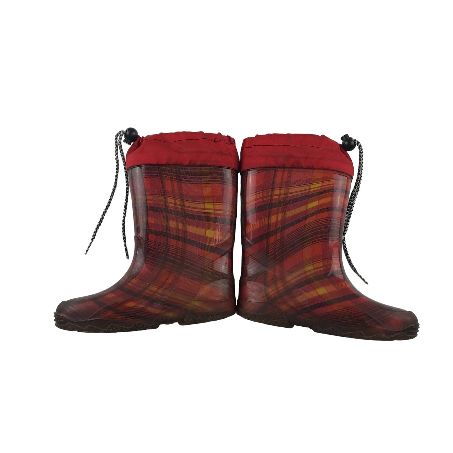 G&G wellies shoe size 12.5 junior red check pattern