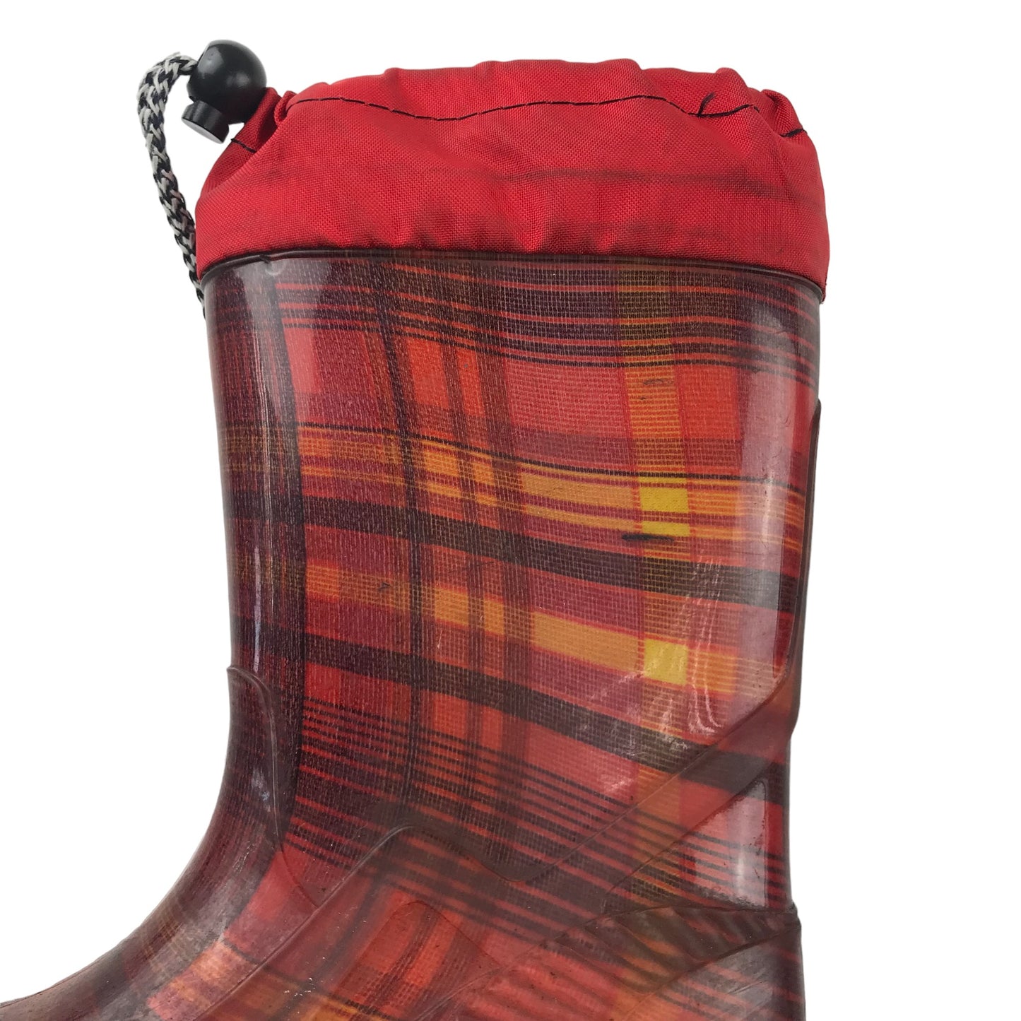 G&G wellies shoe size 12.5 junior red check pattern