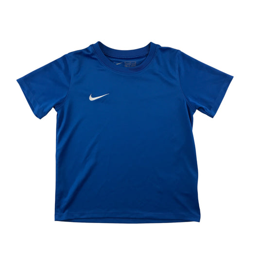 Nike sport top 5-6 years blue plain with white logo