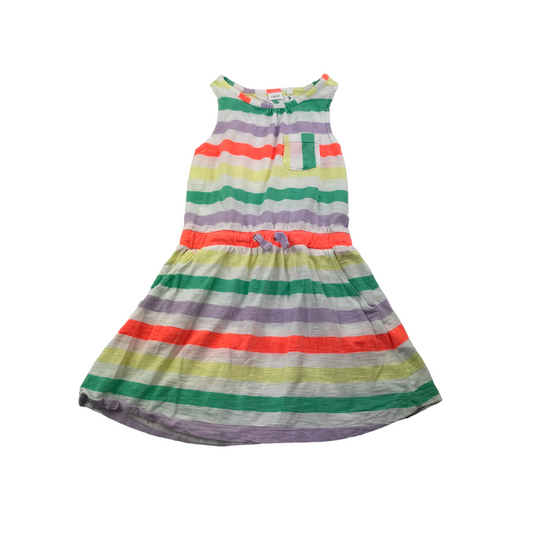 Next Multicoloured Stripy Summer Dress Age 7