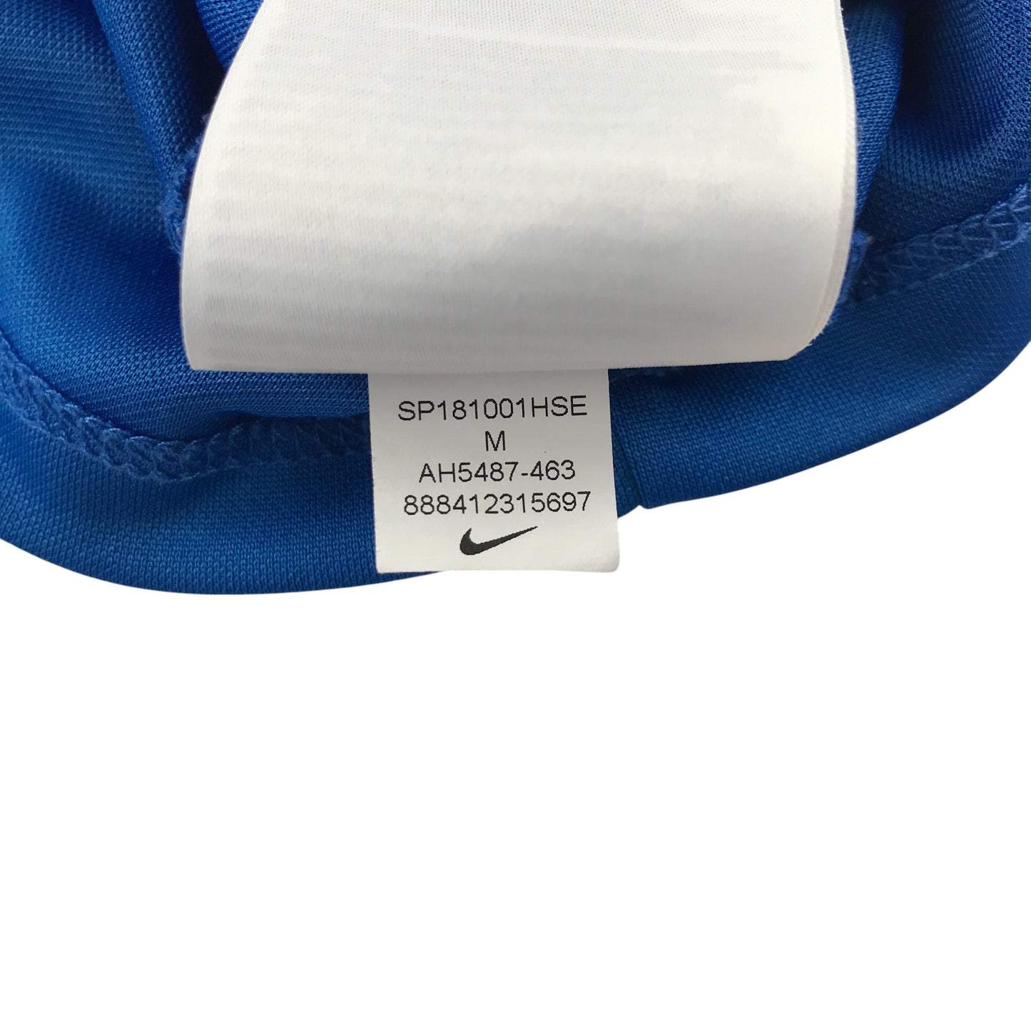 Nike sport top 5-6 years blue plain with white logo