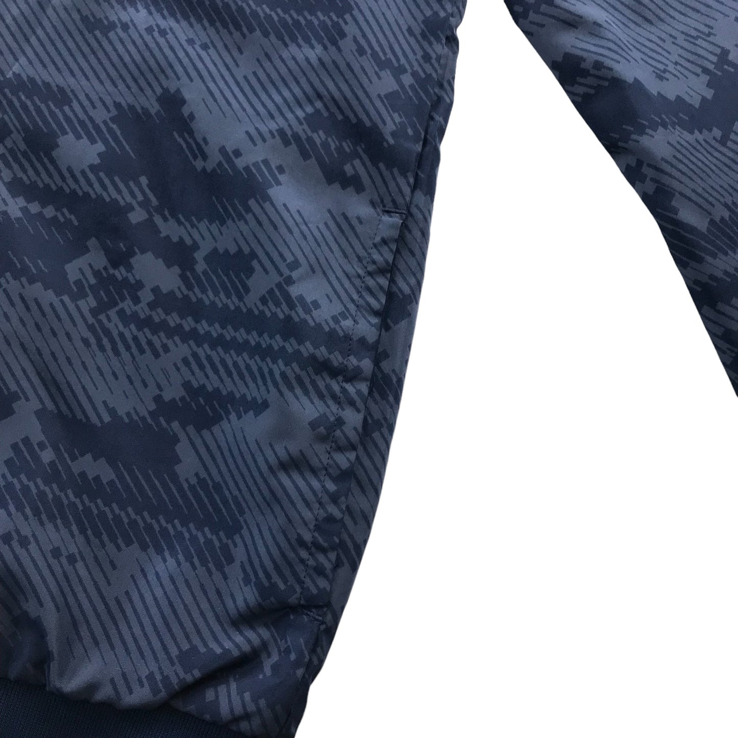 Adidas Jacket Age 13 Navy Blue Graphic Camo Pattern Light Windbreaker