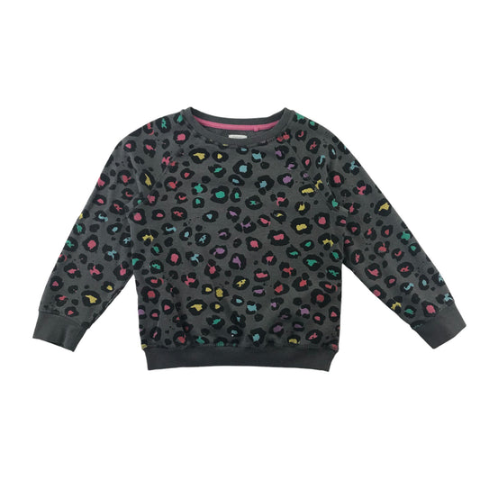 Next sweater 9 years grey multicoloured animal graphic print jersey