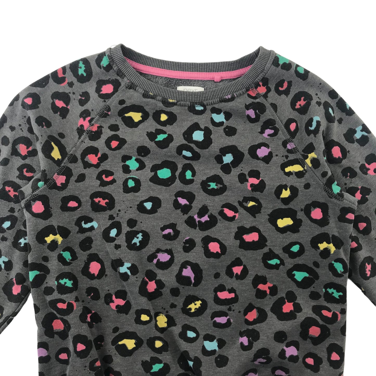 Next sweater 9 years grey multicoloured animal graphic print jersey