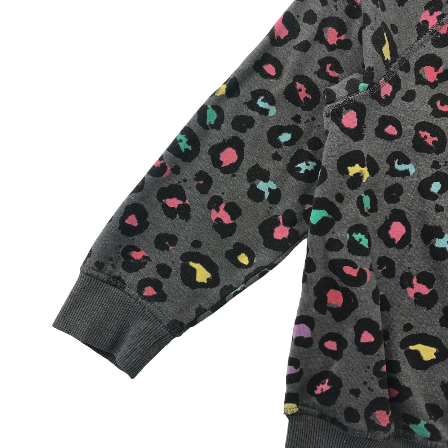 Next sweater 9 years grey multicoloured animal graphic print jersey