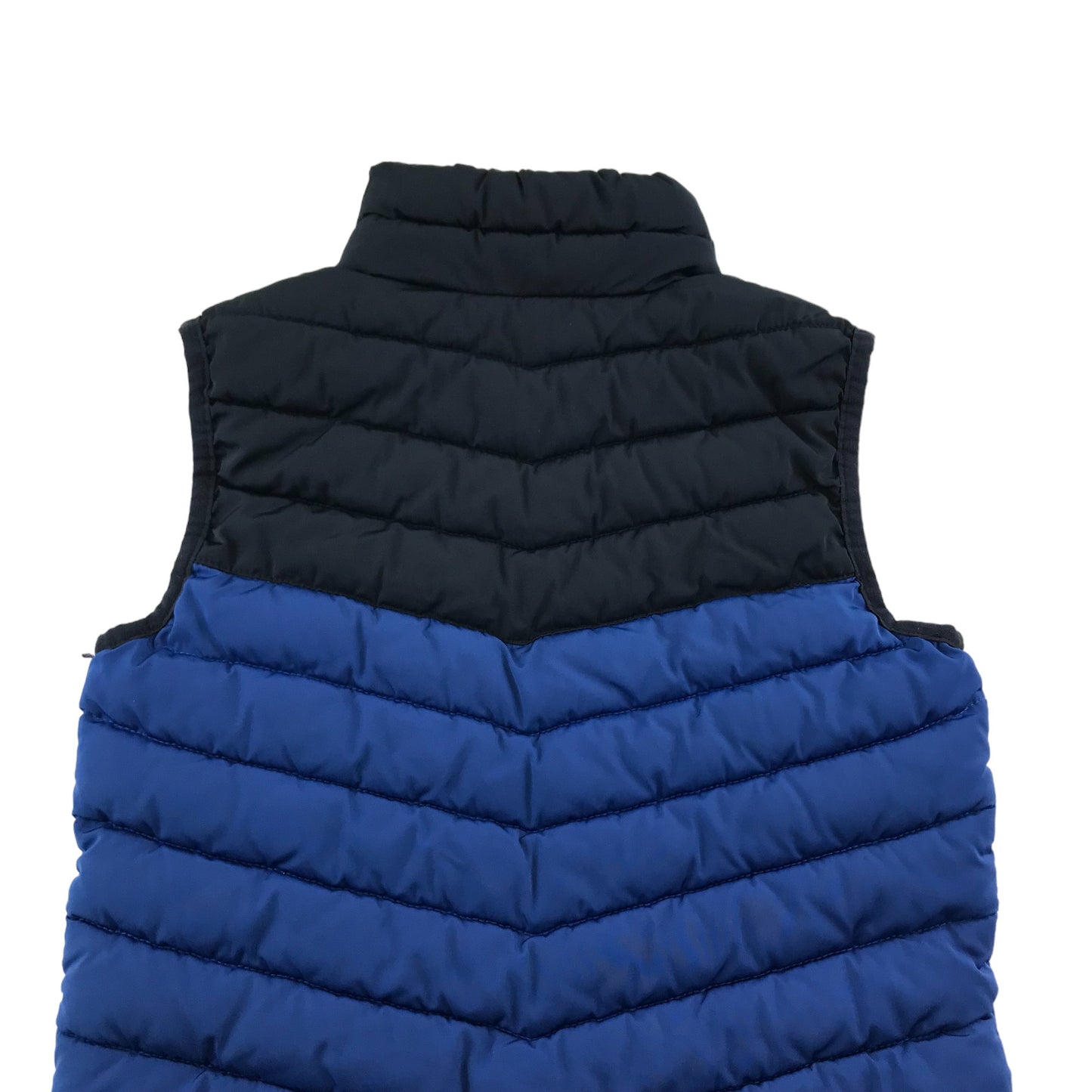 Joules Gilet Age 5 Navy and Blue Light Puffer with full zip and high collar