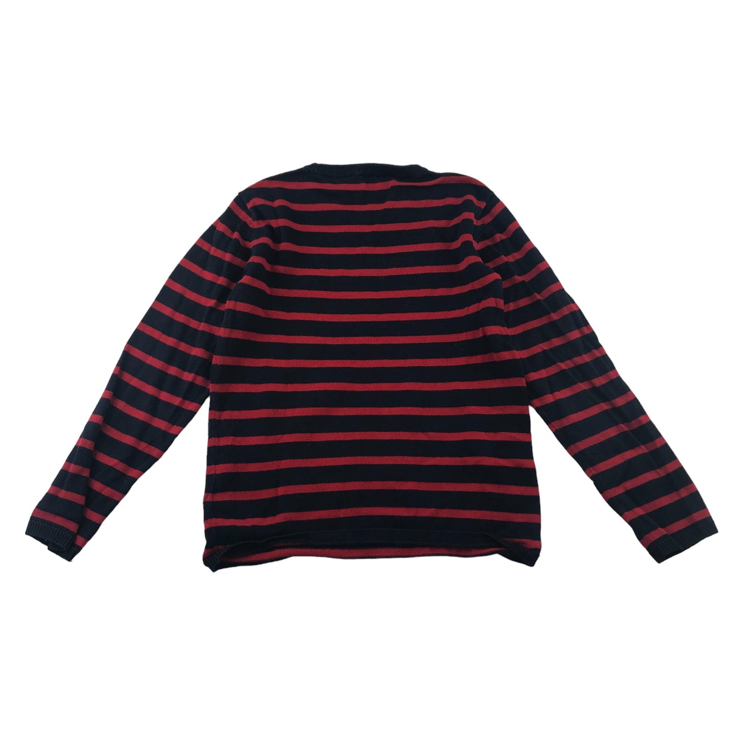 H&M jumper 7-8 years red and navy stripy light layer cotton