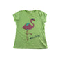 M&Co t-shirt 9-10 years lime green short sleeve flamingo