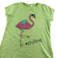M&Co t-shirt 9-10 years lime green short sleeve flamingo