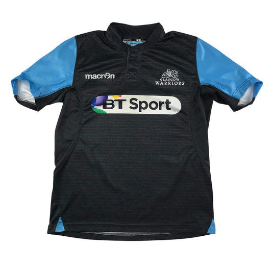 Macron sports top men's M black Glasgow Warriors rugby club