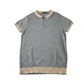 George Polo shirt 14-15 years grey knitted with zipper collar cotton