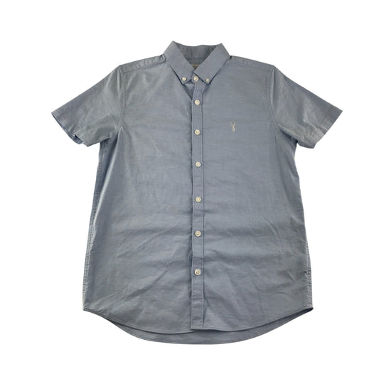 Next shirt 10-11 years blue button up with logo