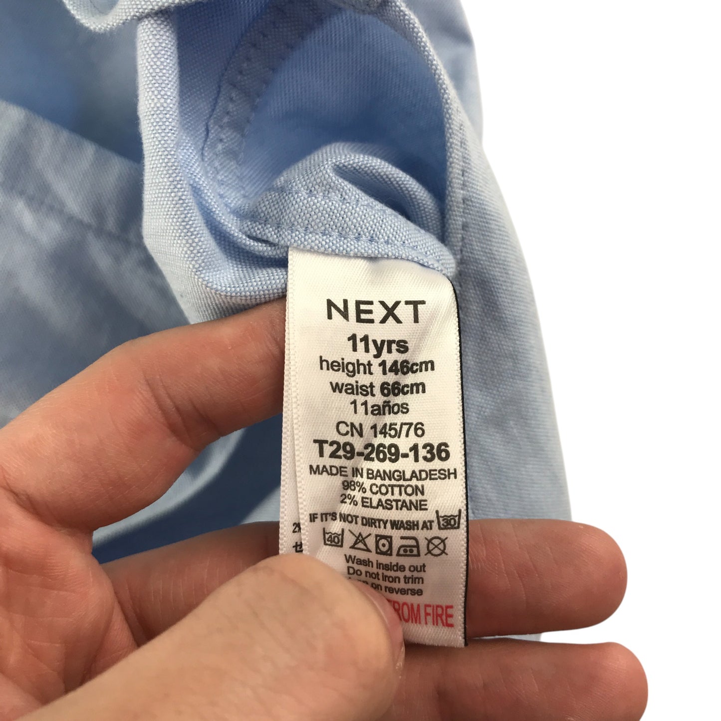 Next shirt 10-11 years blue button up with logo