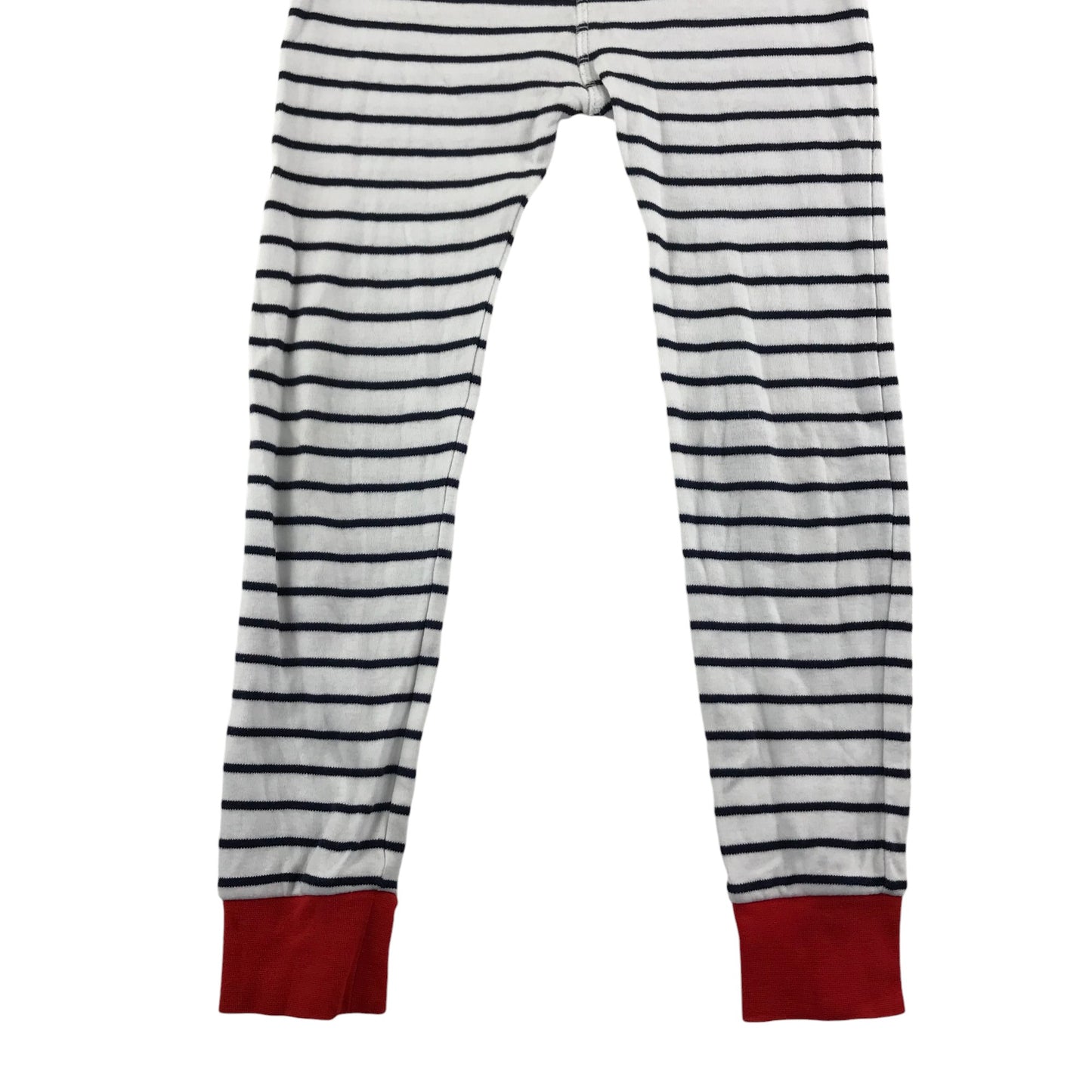 George festive pyjama set 5-6 years white and navy stripy Rudolph cotton