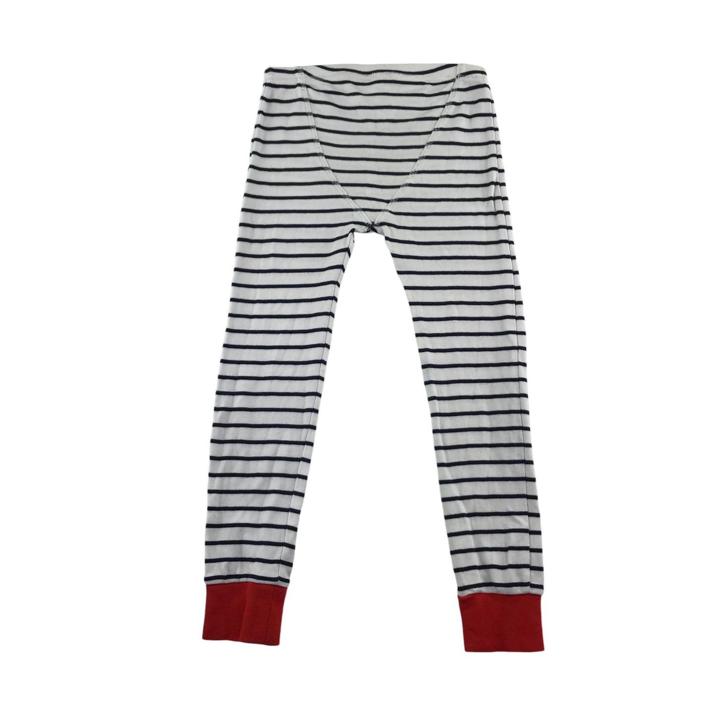 George festive pyjama set 5-6 years white and navy stripy Rudolph cotton