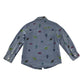 Debenhams shirt 4-5 years blue dinosaur robot and space graphic print cotton