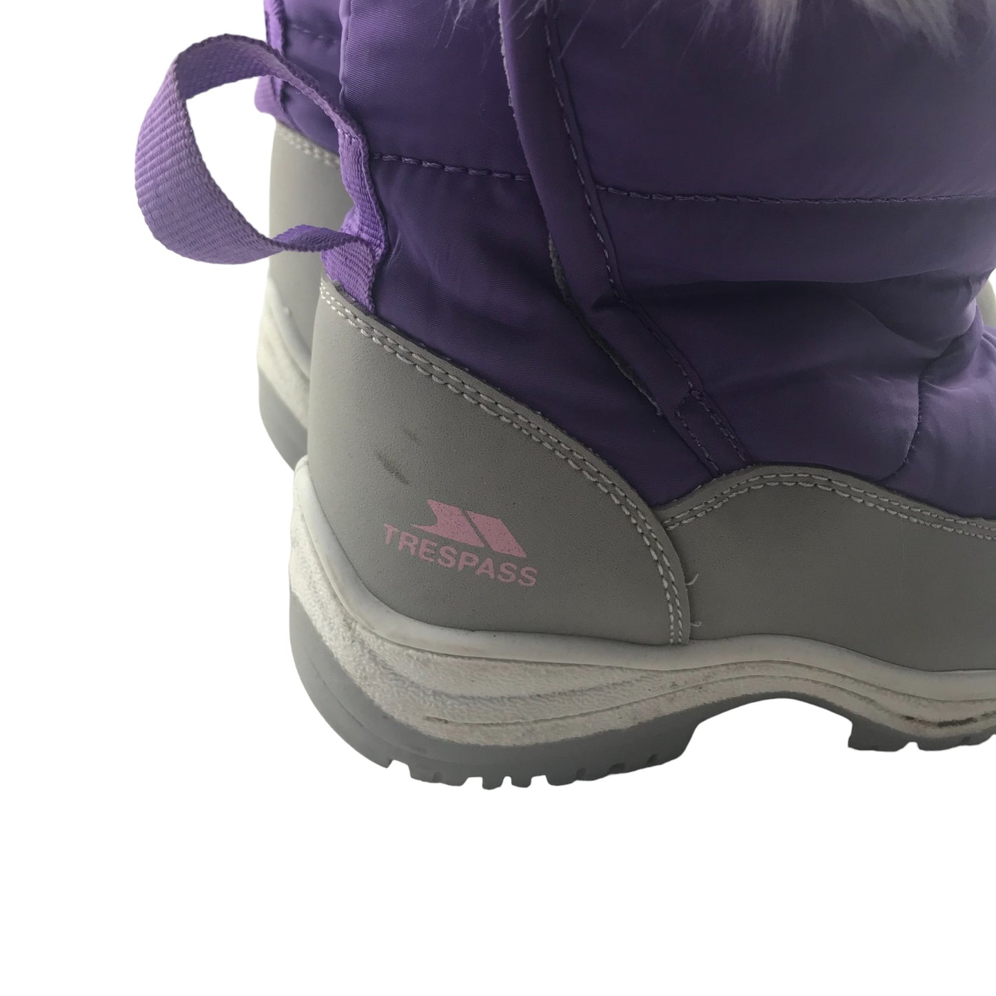 Trespass winter boots shoe size 9 junior purple warm lined