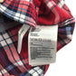 H&M shirt 4-5 years red checked text graphic cotton