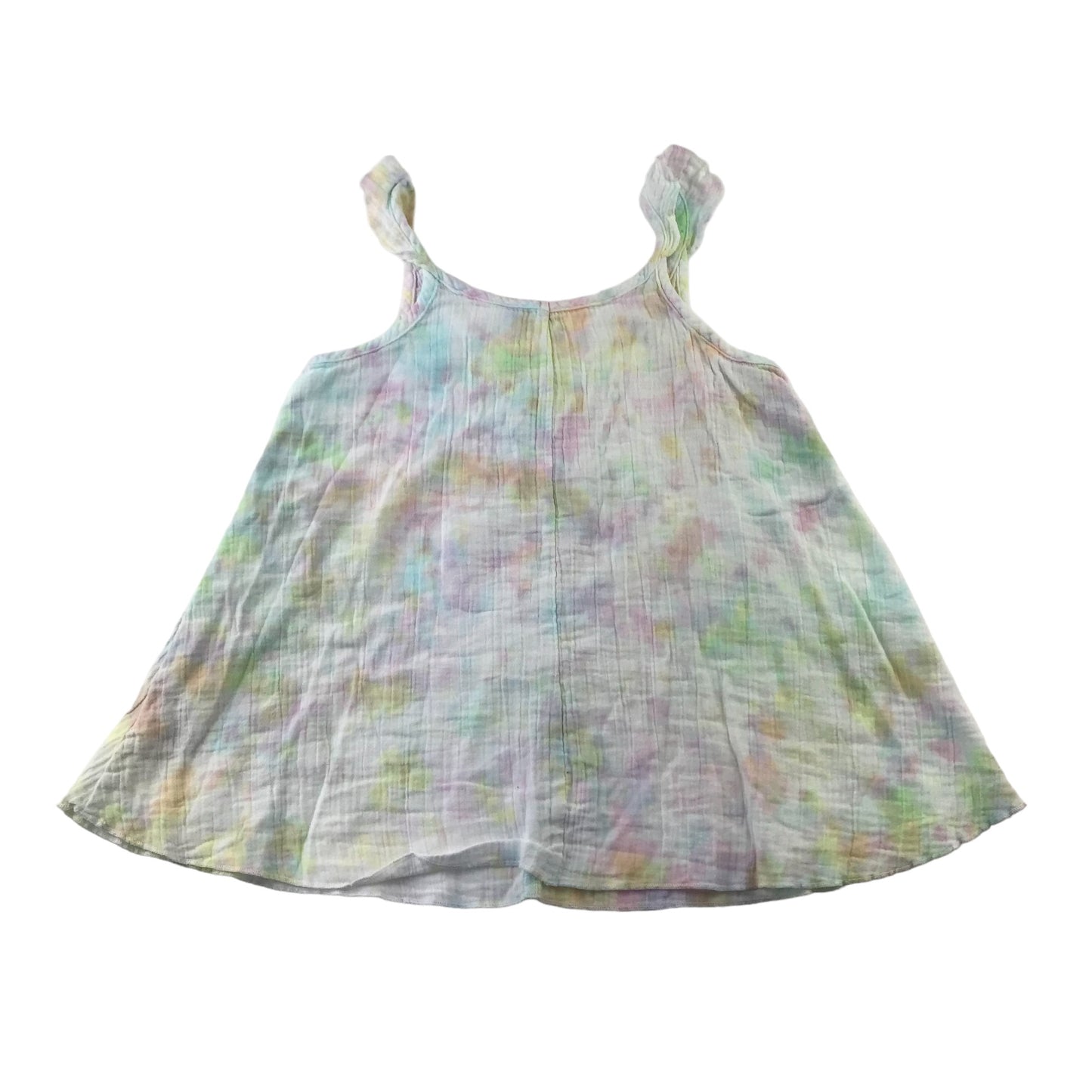 Matalan Top and Shorts Set Age 12 White and Pastel Multicolour Printed Cotton