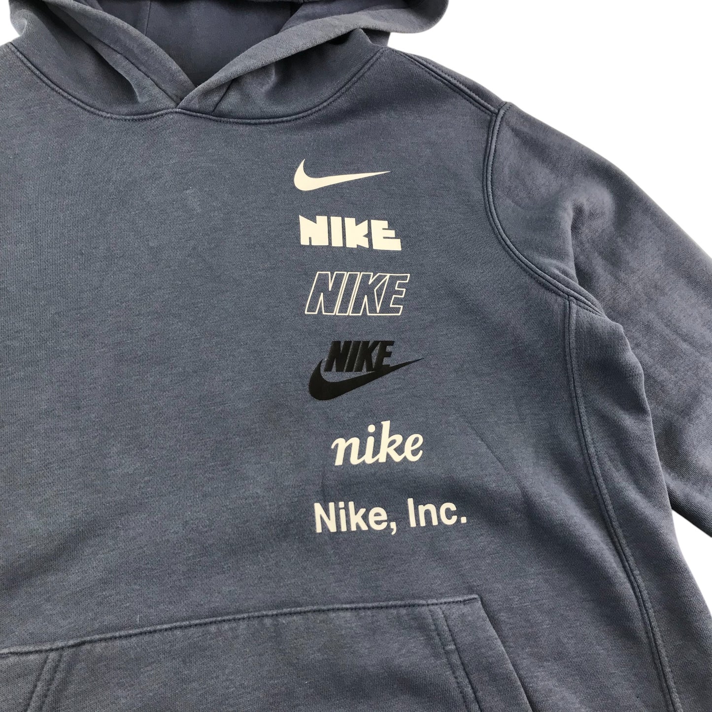 Nike hoodie 11-12 years years blue jersey with logo designs pullover