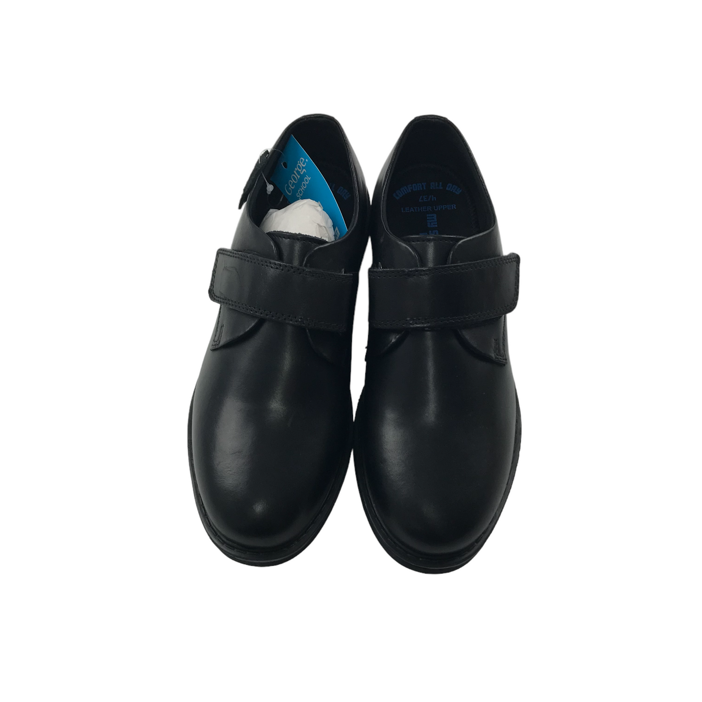George Black Leather School Shoes Shoe Size 4