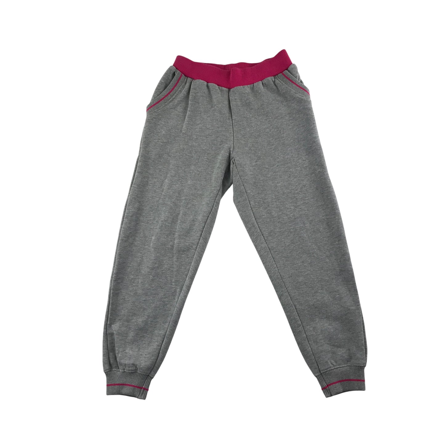 Kop Kids joggers 5-6 years light grey with pink waist band and purple logo Liverpool FC