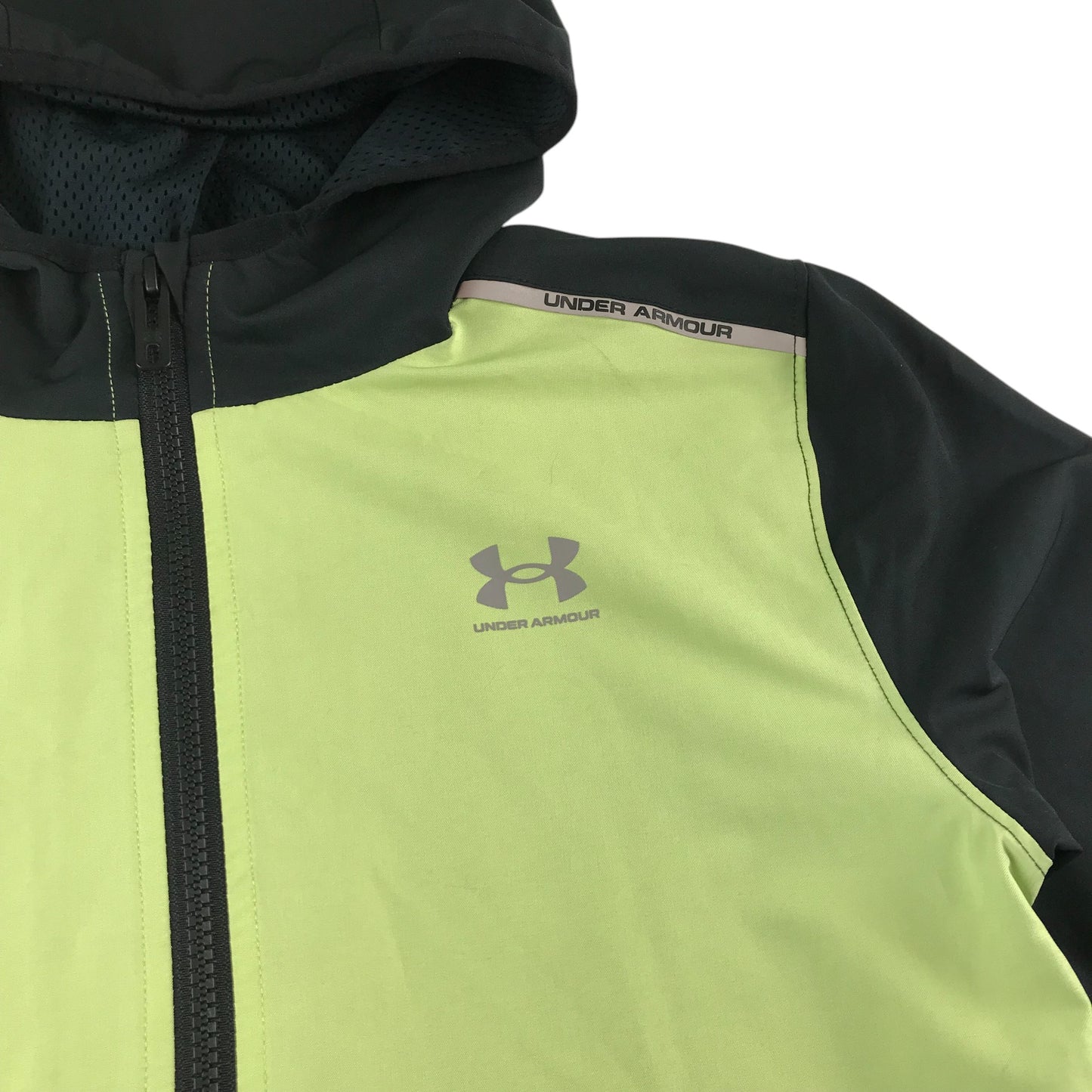 Under Armour sport jacket 12-13 years grey yellow and black panelled light sporty windbreaker