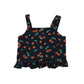 Next Top and Shorts Set Age 8 Dark Navy Strawberry and Cherry Print Pattern Cotton
