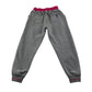 Kop Kids joggers 5-6 years light grey with pink waist band and purple logo Liverpool FC