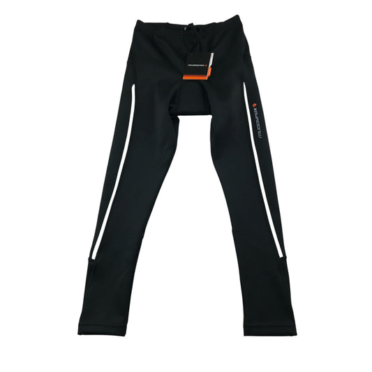 Muddyfox Cycling Padded Leggings 7-8 years black reflective stripe and logo
