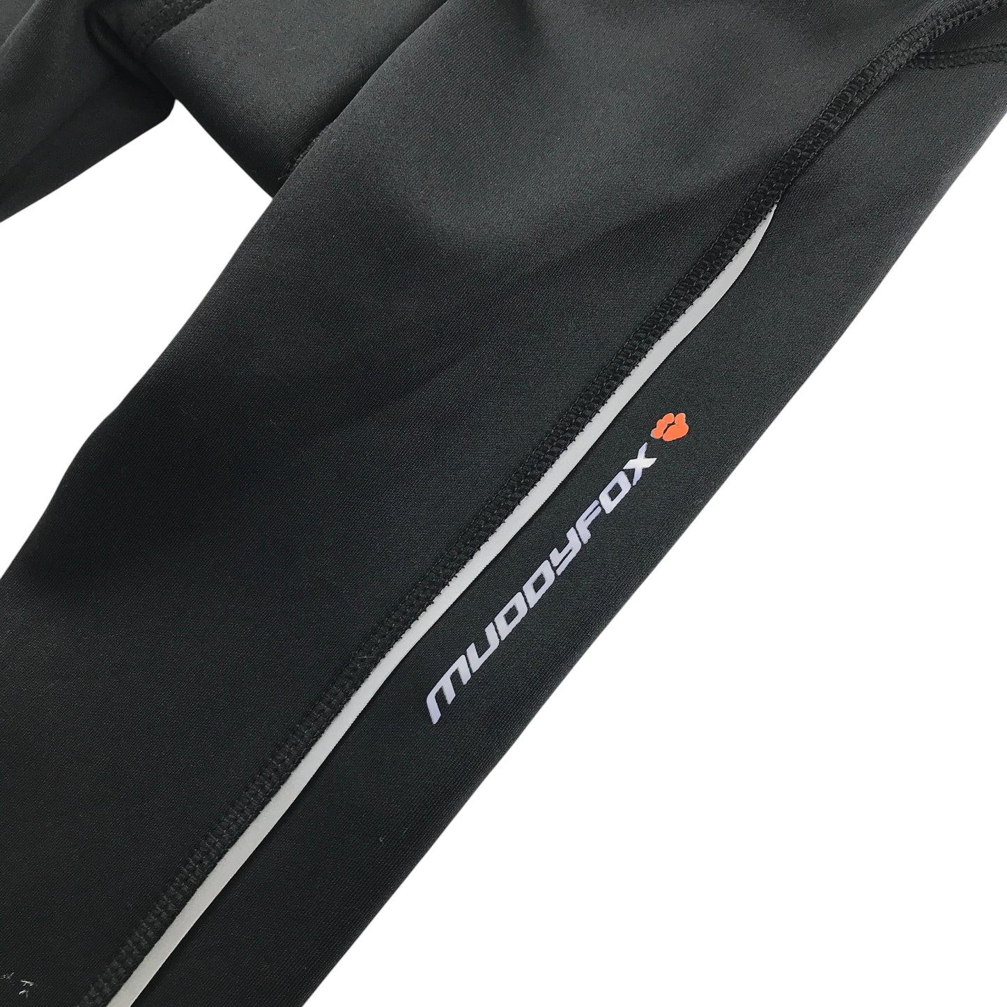 Muddyfox Cycling Padded Leggings 7-8 years black reflective stripe and logo