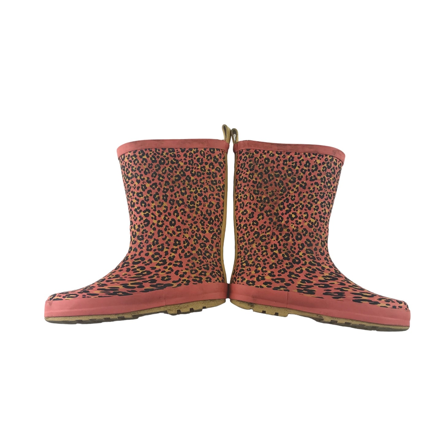 Tu wellies shoe size 1 pink leopard spots print pattern