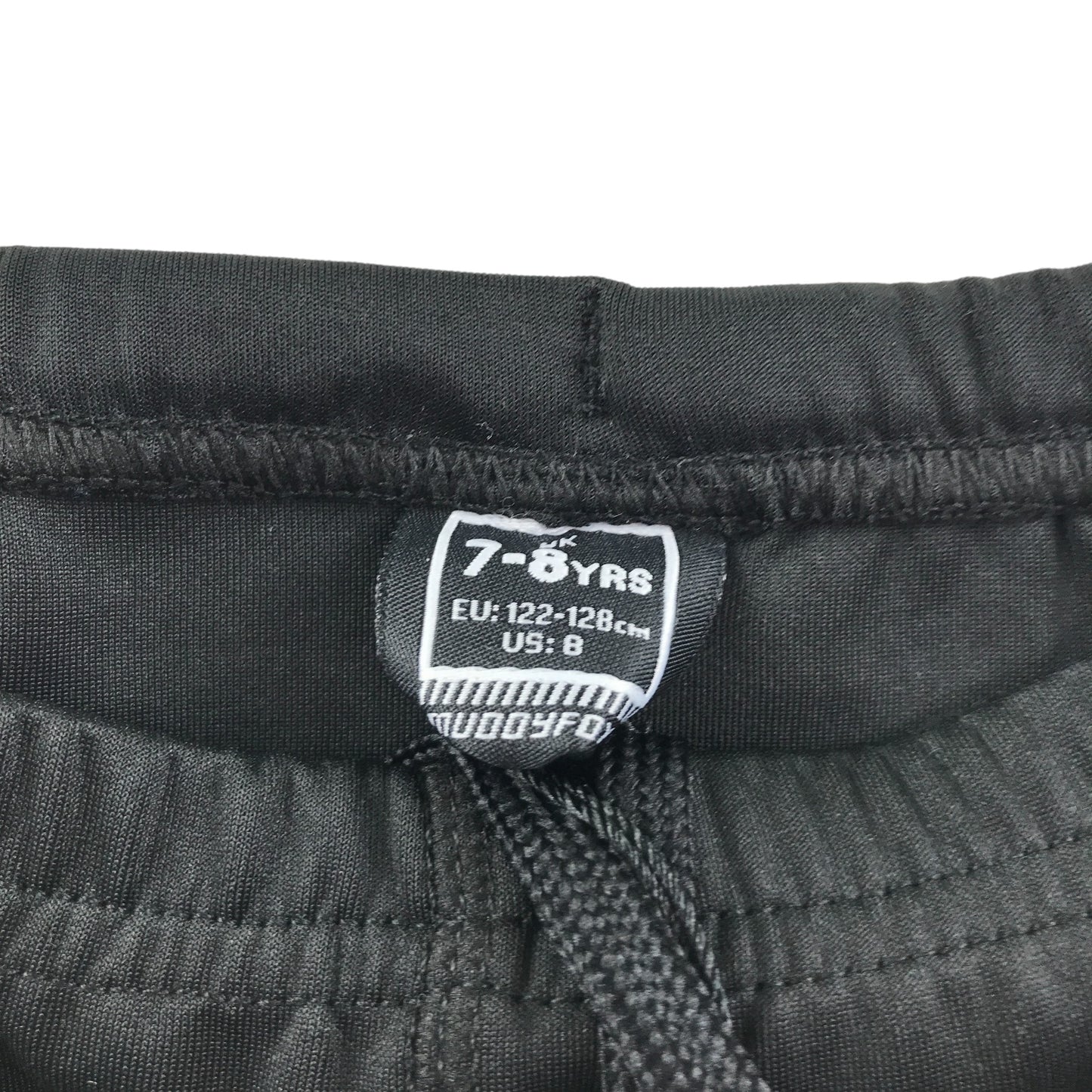 Muddyfox Cycling Padded Leggings 7-8 years black reflective stripe and logo