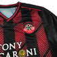 Giffnock SC sports top men's S black and red with logo number 17