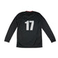 Giffnock SC sports top men's S black and red with logo number 17
