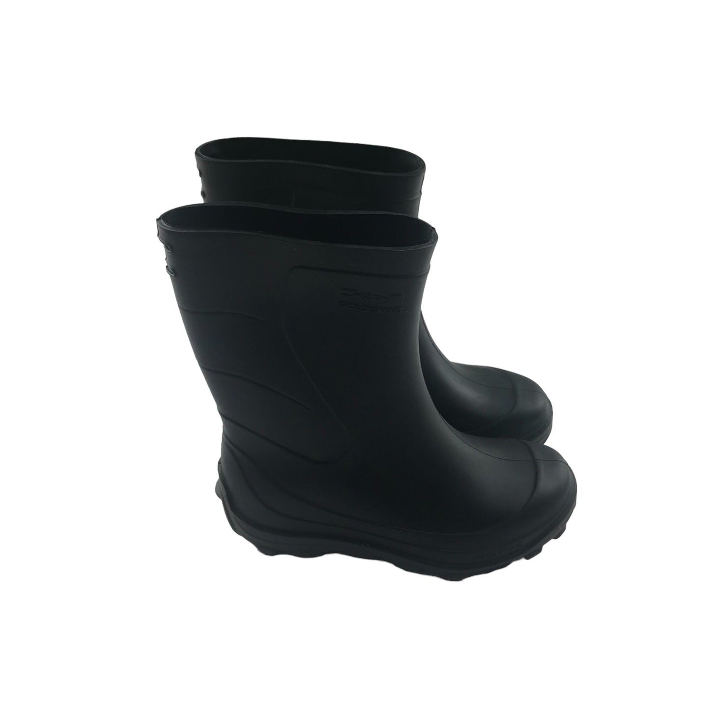 Solognac wellies shoe size 10.5-11.5 junior black plain