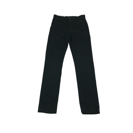 Next Trousers Age 7 Dark Black Navy Chino