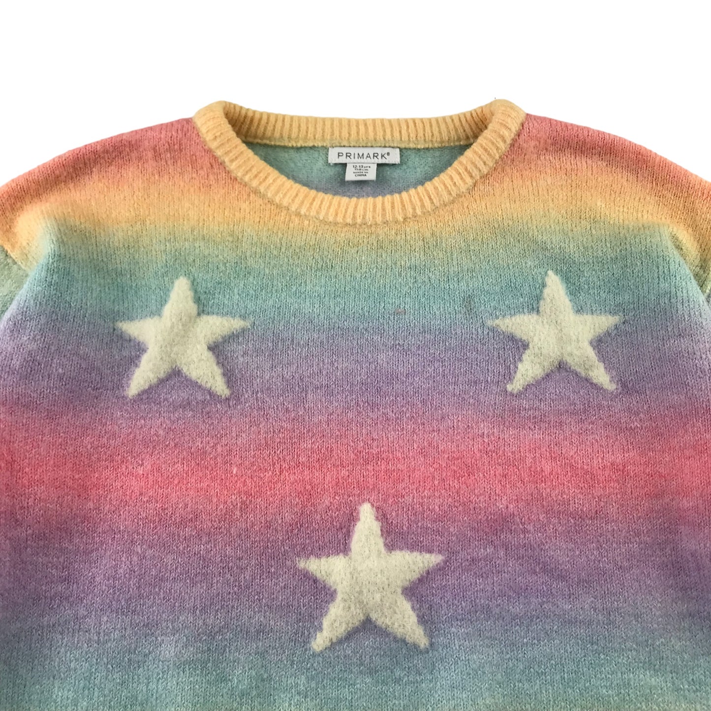 Primark Jumper Age 12 Multicolour Stars Knit