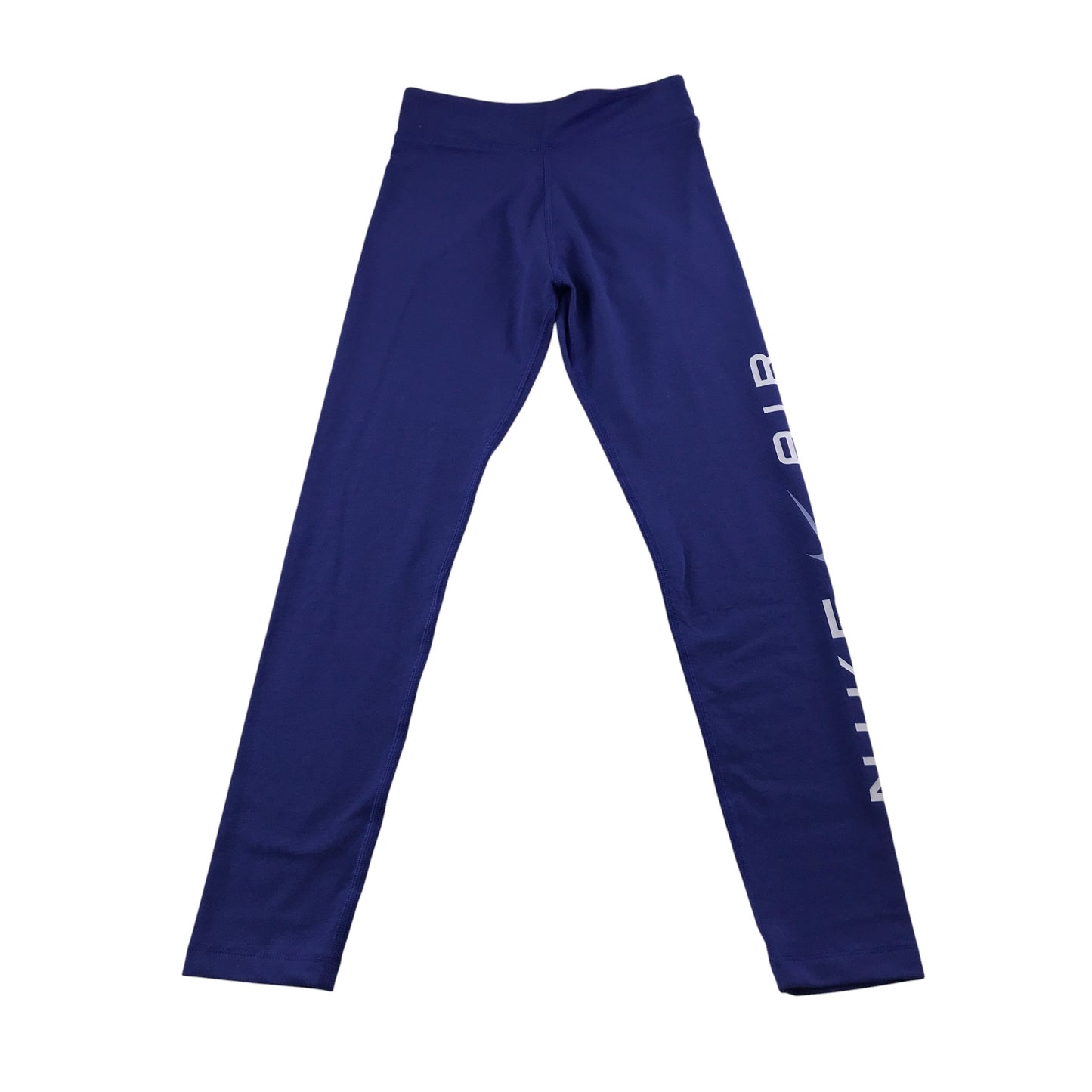 Nike leggings 11-12 years blue plain with large Nike Air logo