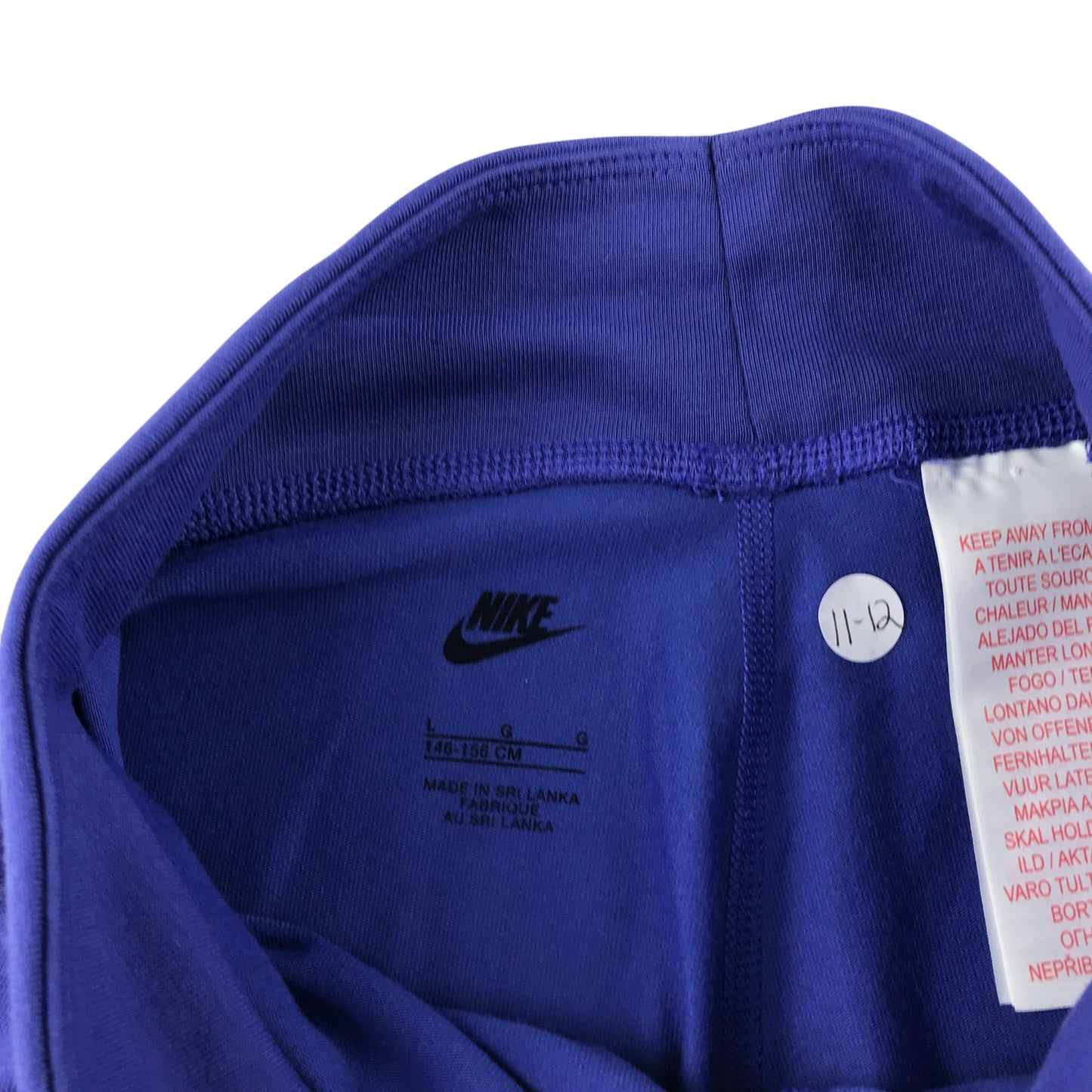 Nike leggings 11-12 years blue plain with large Nike Air logo