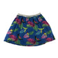 Mountain warehouse skirt 7-8 years blue floral bird graphic design with silver glittery waist band