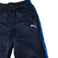 Puma joggers 11-12 years navy with blue side stripes and logo