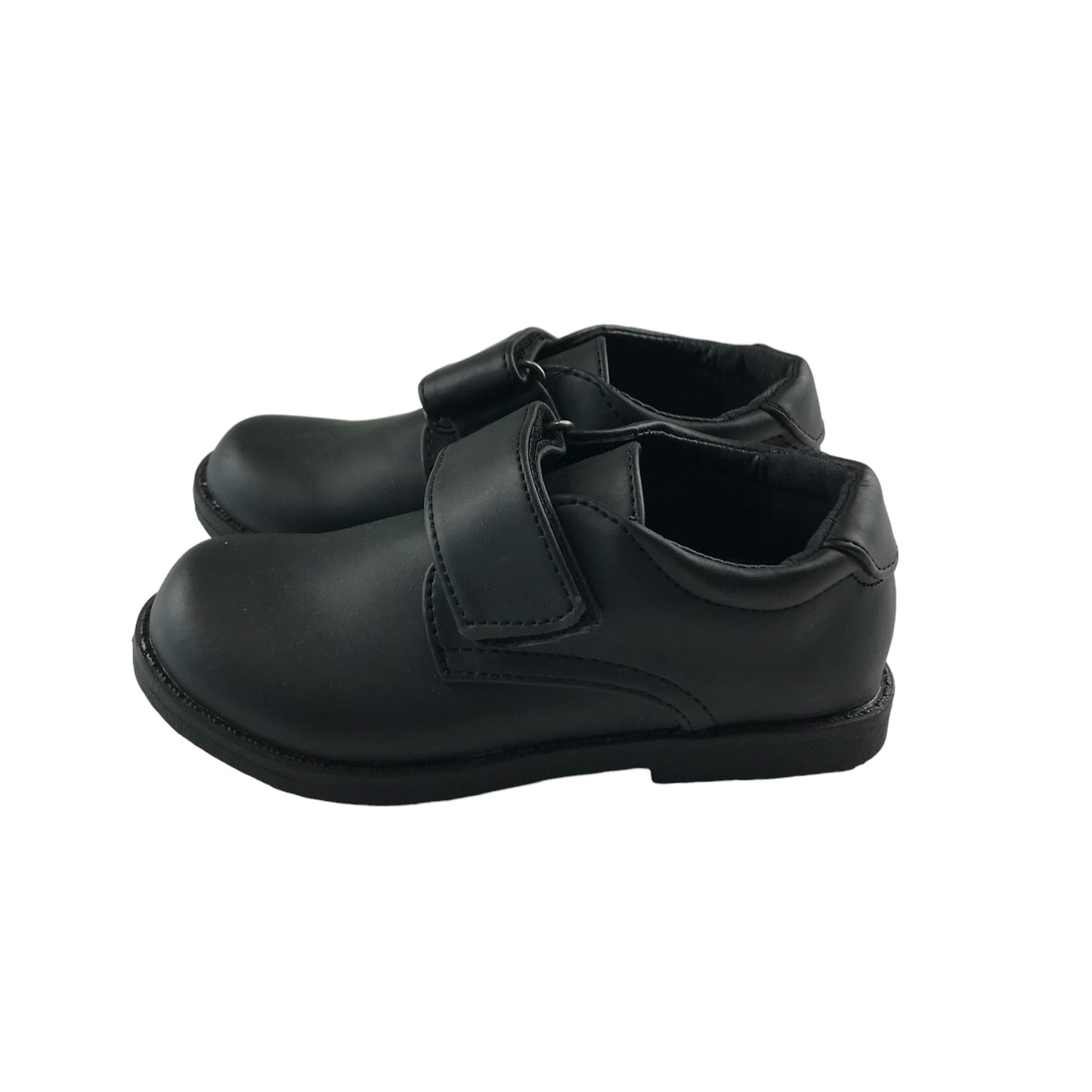 Debenhams School Shoes Shoe Size 10 Junior Black Chunky Hook and Loop Strap