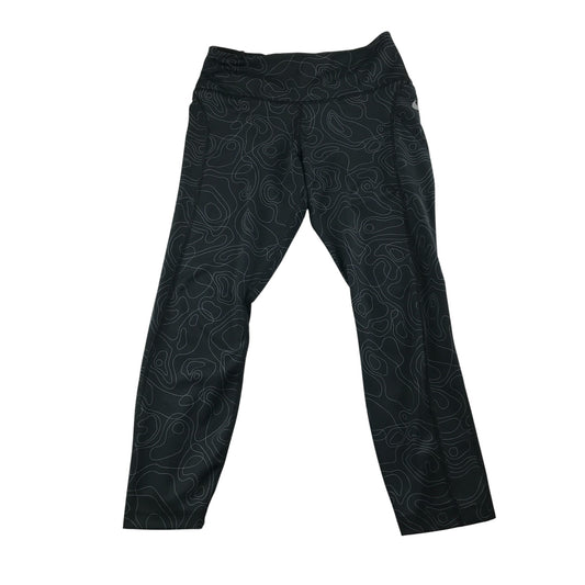 Nike sport leggings women's S black graphic swirl design and logo