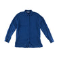 M&S blouse 9-10 years blue plain button up shirt long top length