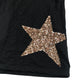 Next blouse 10-11 years black plain with sequin stars cotton